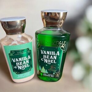 Bath and Body Works Lotion and Shower Gel Bundle- Vanilla Bean Noel